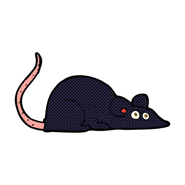 Strip cartoon zwarte rat — Stockvector