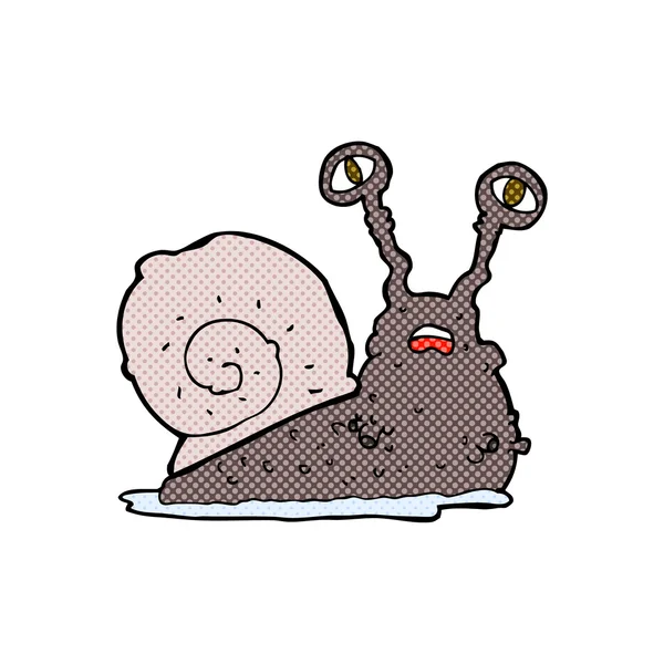 Caracol burdo de dibujos animados cómicos — Vector de stock