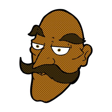 komik karikatür yaşlı adam yüz