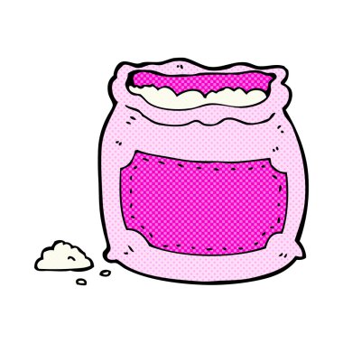 komik karikatür pembe çanta un