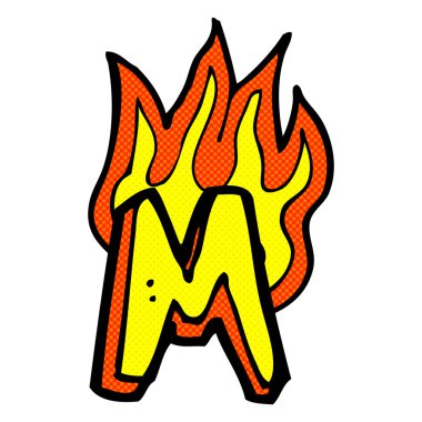 komik karikatür yanan mektup