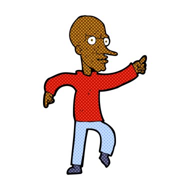 komik karikatür kızgın ihtiyar