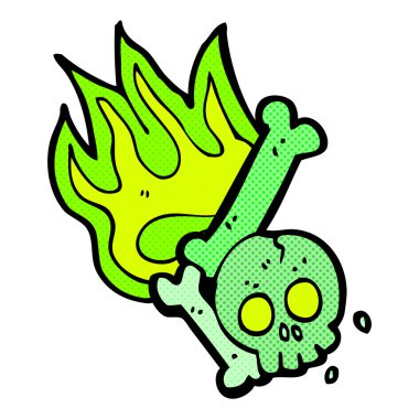 komik çizgi film halloween kemik numarası