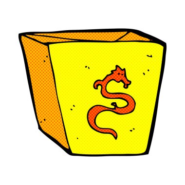 komik karikatür makarna kutusu