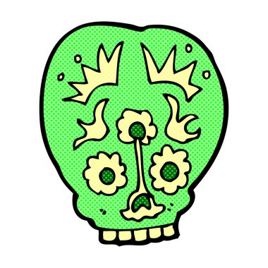 komik karikatür şeker kafatası