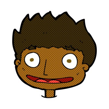 komik karikatür mutlu çocuk