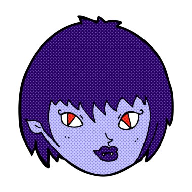 komik karikatür vampir kız yüz