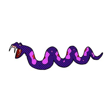 komik karikatür zehirli yılan