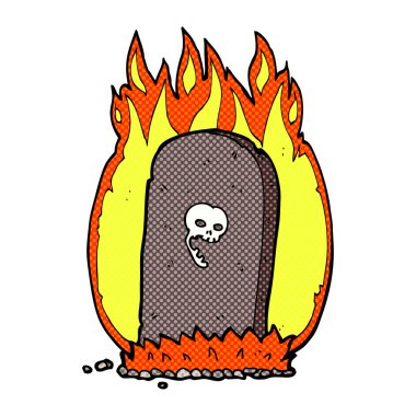 komik karikatür ürkütücü mezar