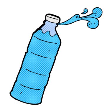 komik karikatür portakal suyu şişesi