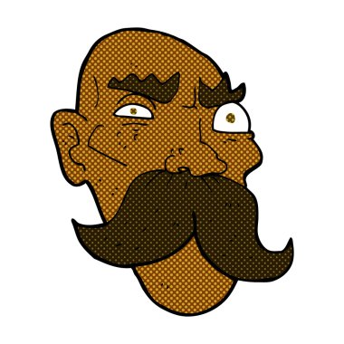komik karikatür kızgın ihtiyar