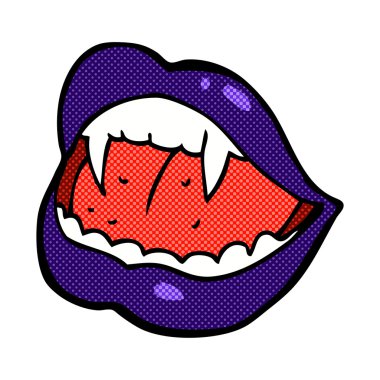 komik karikatür vampir dudaklar