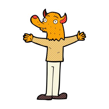 komik karikatür dostu fox kişi