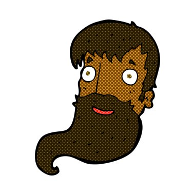 komik karikatür sakallı adam