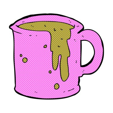 komik karikatür kahve kupa