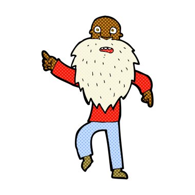 yaşlı adam komik karikatür vurguladı