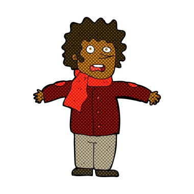 çizgi çizgi film şaşırmış adam