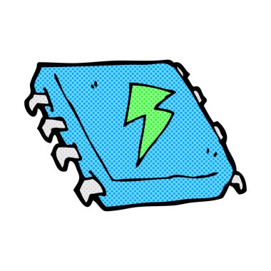 komik karikatür bilgisayar çipi