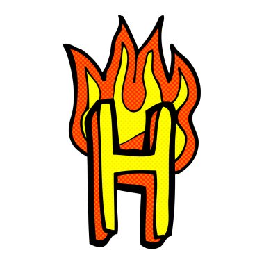 komik karikatür yanan mektup