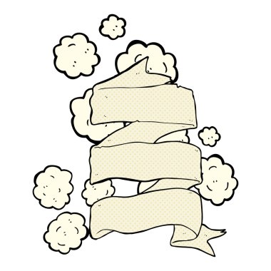 komik karikatür eski kaydırma afiş