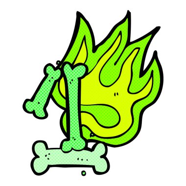 komik çizgi film halloween kemik numarası