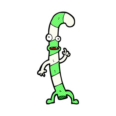 komik karikatür Noel şeker kamışı dans