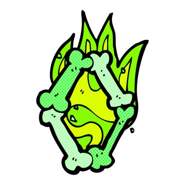 komik çizgi film halloween kemik numarası