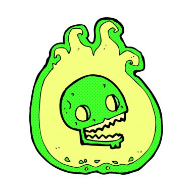 komik çizgi film halloween alev kenarlık