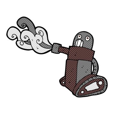 komik karikatür tank robot