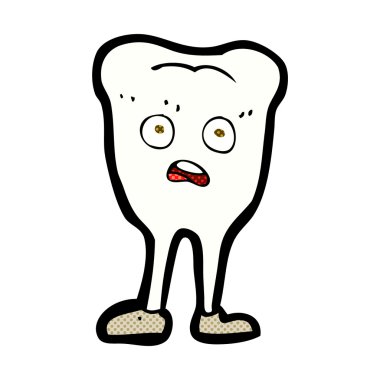 komik karikatür sararmış diş
