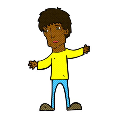 çizgi çizgi film endişeli adam