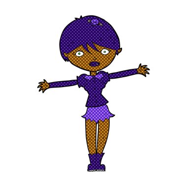 komik karikatür vampir kız