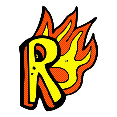 komik karikatür yanan mektup