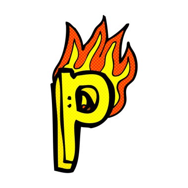 komik karikatür yanan mektup