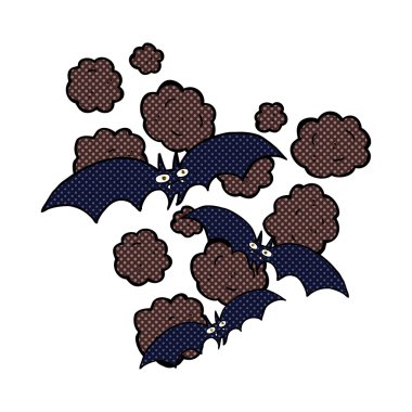 komik karikatür vampir yarasalar