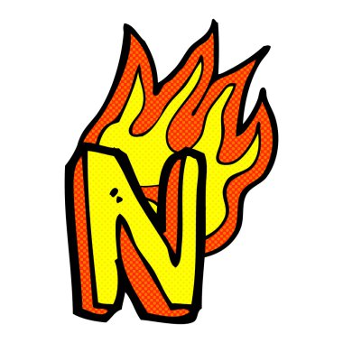 komik karikatür yanan mektup