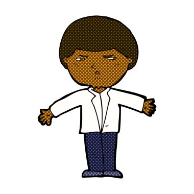 komik karikatür rahatsız adam