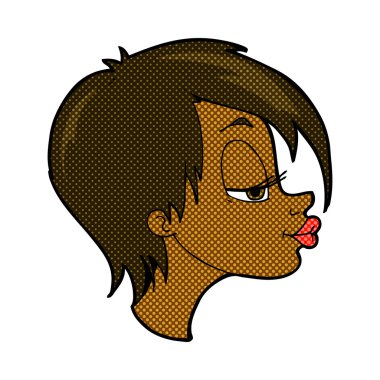 komik karikatür güzel kadın