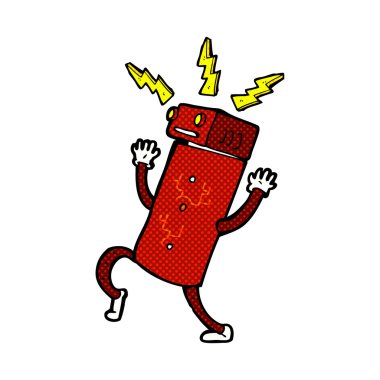 komik karikatür robot