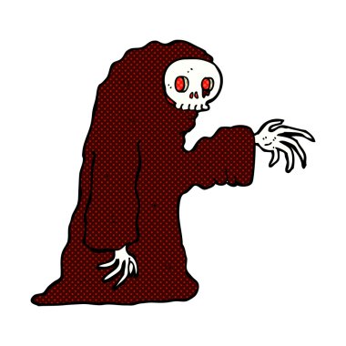 komik karikatür spooky halloween kılık