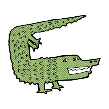 komik karikatür timsah