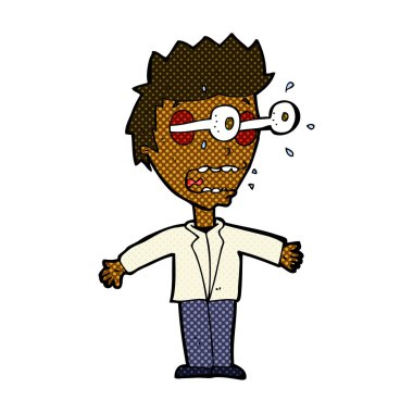 komik karikatür bakan adam