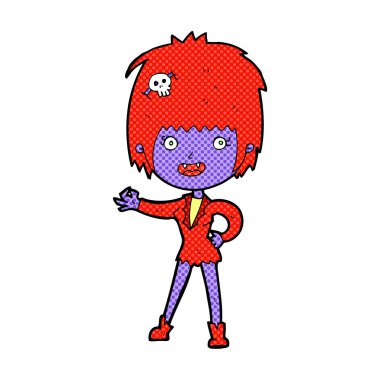 komik karikatür vampir kız