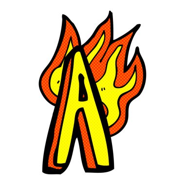 komik karikatür yanan mektup