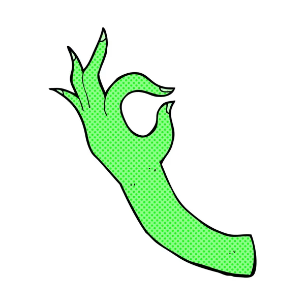 Komiska cartoon handsymbol — Stock vektor