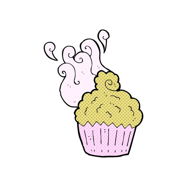 Cupcake cómico de dibujos animados — Archivo Imágenes Vectoriales