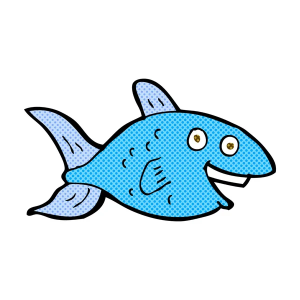 Poisson dessin animé comique — Image vectorielle