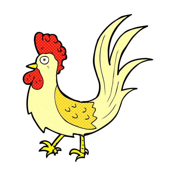 Comic cartoon cockerel — Stock Vector