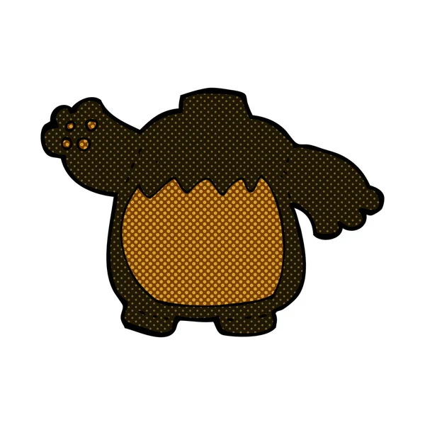 Cuerpo de oso negro de dibujos animados cómicos (mezclar y combinar dibujos animados cómicos o un — Vector de stock