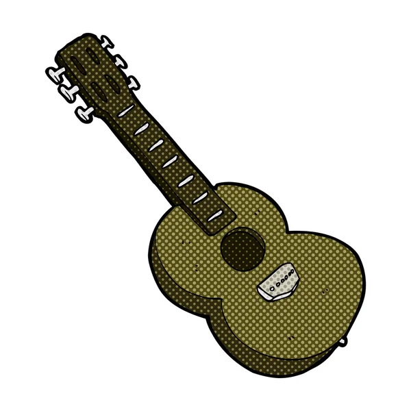 Guitarra de dibujos animados cómicos — Vector de stock